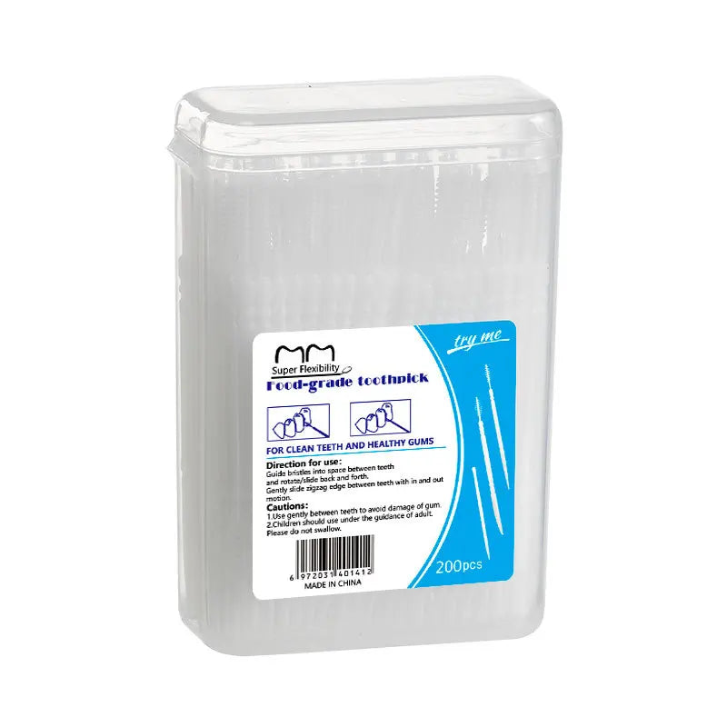 Interdental Brush, Original, 200 pcs, efficient Cleaning Between Teeth, Plaque Remover and Dental flosser for Small Gaps