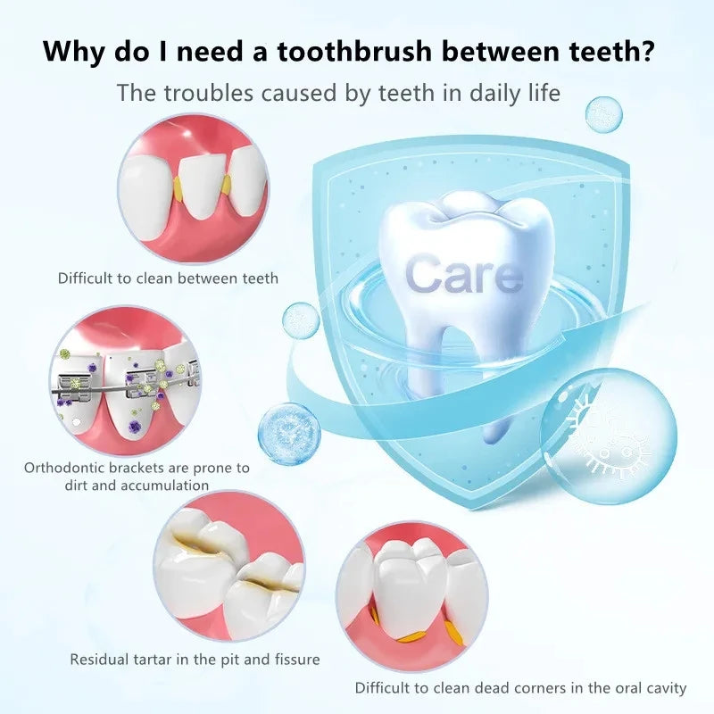 Interdental Brushes Health Care Teeth Whitening Interdental Cleaners Orthodontic Dental Tooth Brush Oral Hygiene Tool 30Pcs