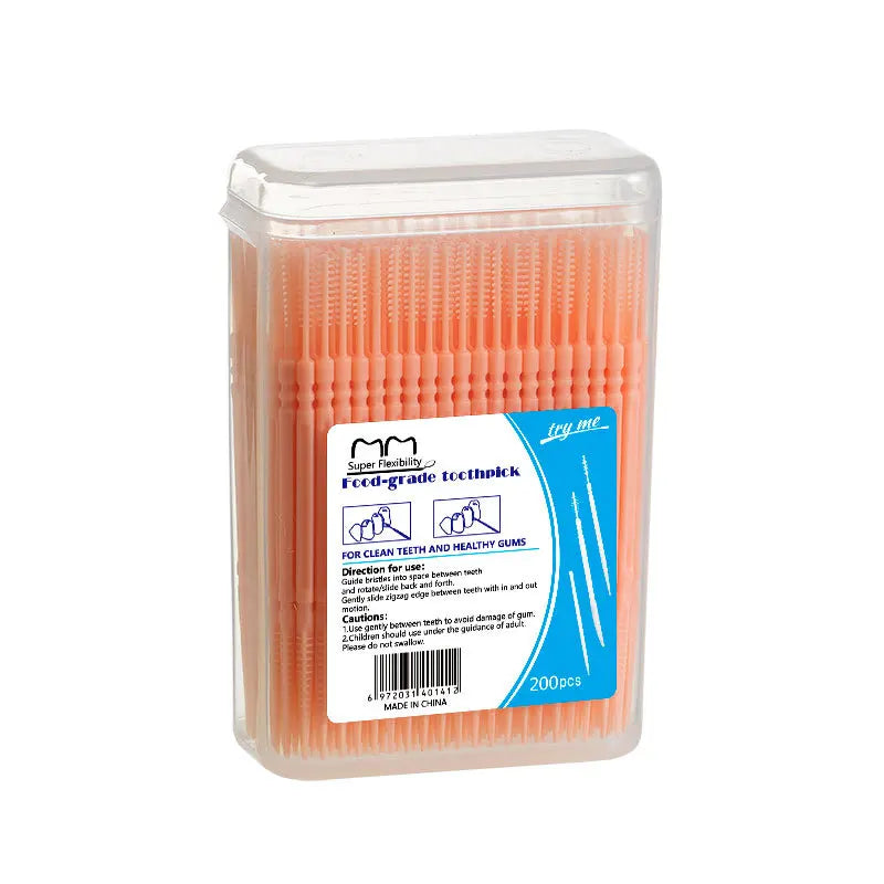 Interdental Brush, Original, 200 pcs, efficient Cleaning Between Teeth, Plaque Remover and Dental flosser for Small Gaps