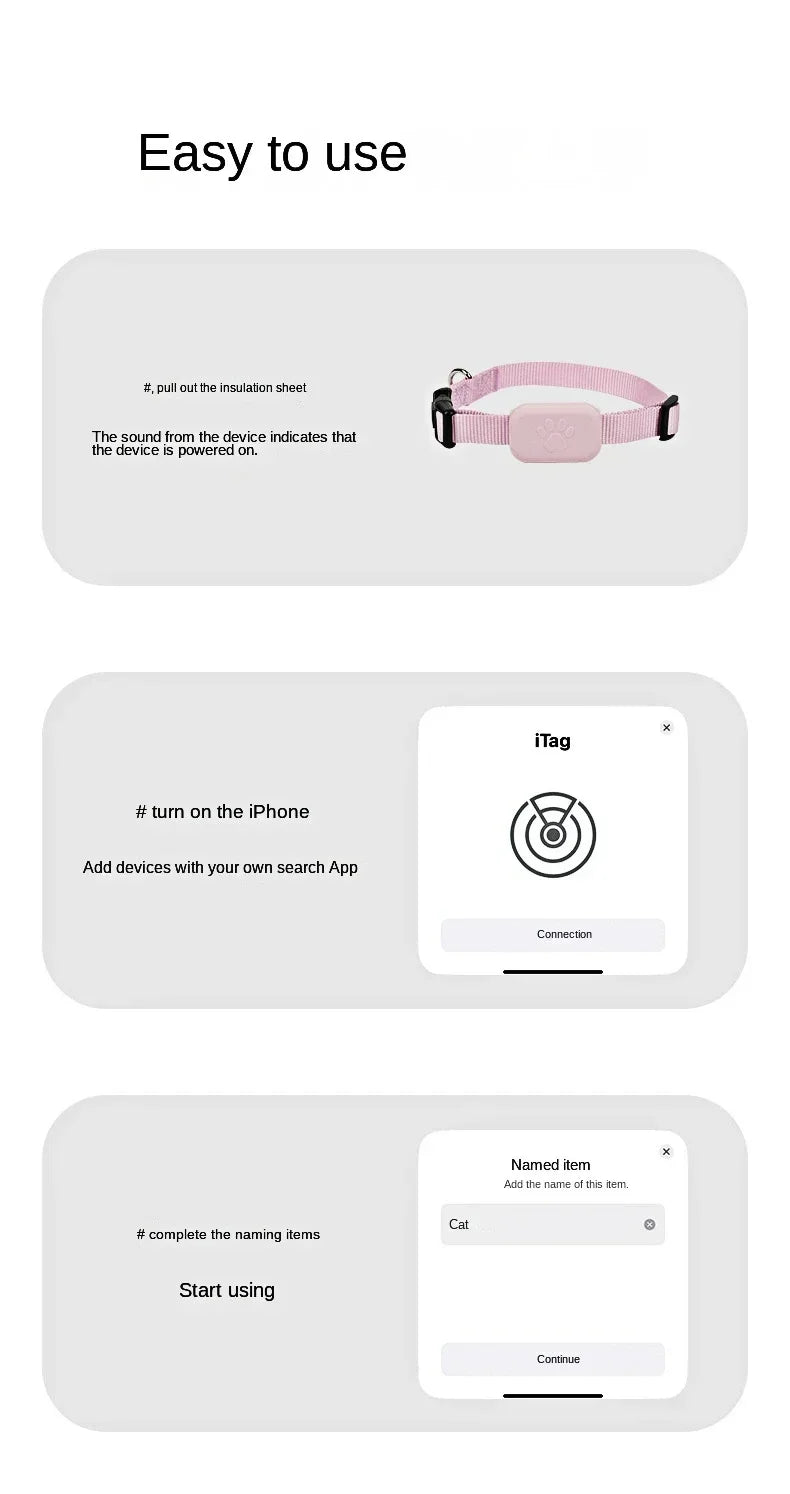 Roaring Mini GPS Pet Tracker Collar