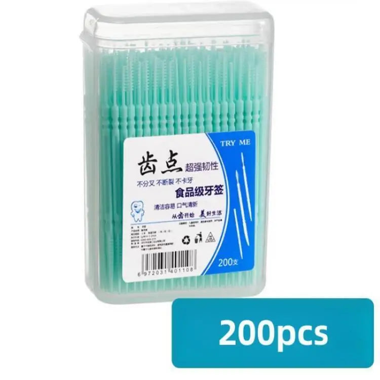 Interdental Brush, Original, 200 pcs, efficient Cleaning Between Teeth, Plaque Remover and Dental flosser for Small Gaps