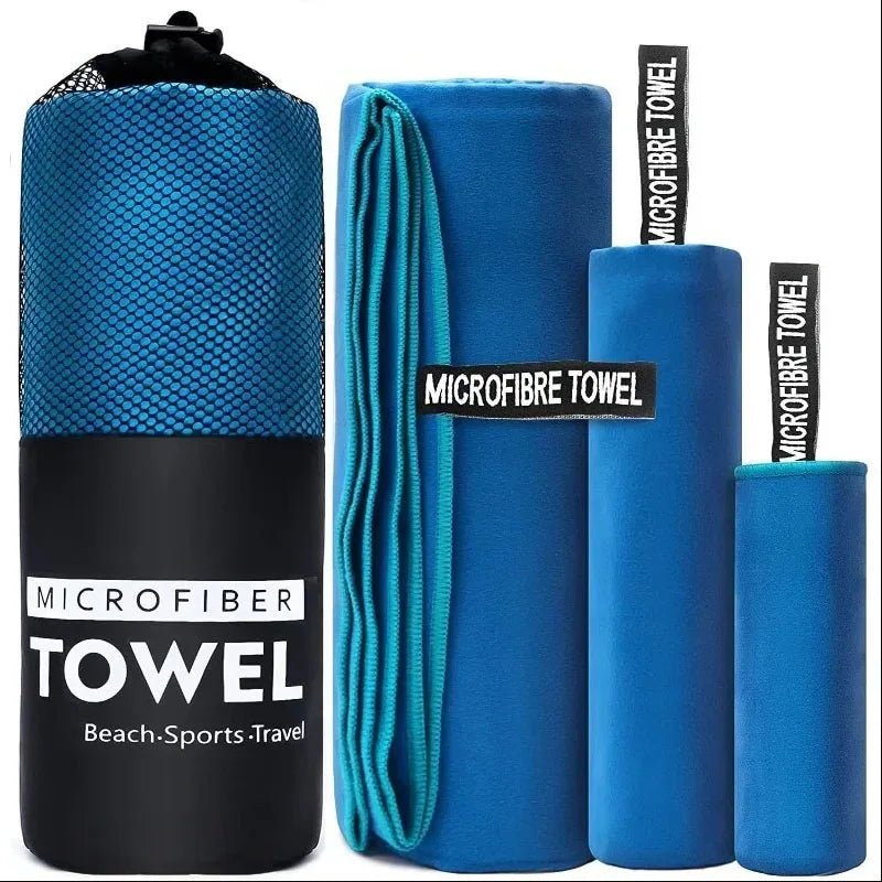 Premium Quick-Dry Sports Towel | 40x80cm | Blue, Grey, Green, Orange | Ideal for Swimming, Gym, Fitness, Camping, Running, Beach