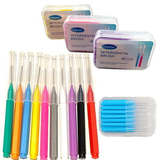 Interdental Brushes Health Care Teeth Whitening Interdental Cleaners Orthodontic Dental Tooth Brush Oral Hygiene Tool 30Pcs
