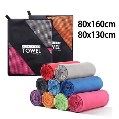 Premium Quick-Dry Sports Towel | 40x80cm | Blue, Grey, Green, Orange | Ideal for Swimming, Gym, Fitness, Camping, Running, Beach